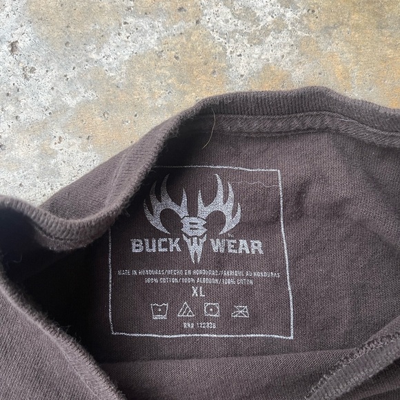 Buck Wear Brown Deer Hunting Tee Shirt X-Large - Picture 5 of 5